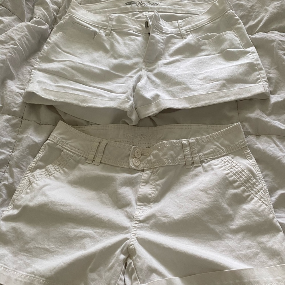 2 pack white shorts